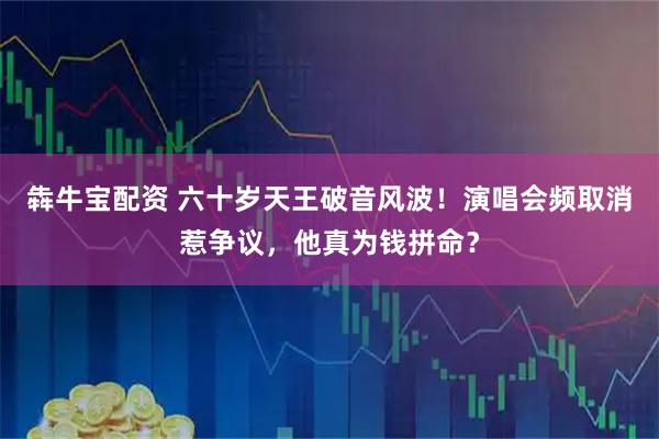 犇牛宝配资 六十岁天王破音风波！演唱会频取消惹争议，他真为钱拼命？